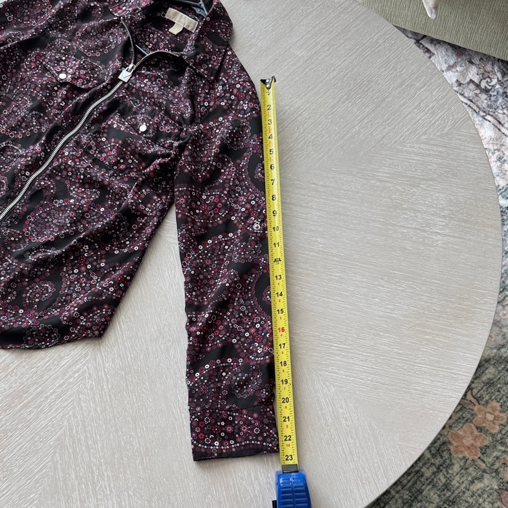 MICHAEL Michael Kors Black and Pink Paisley Jacket Small A049 - Picture 9 of 9